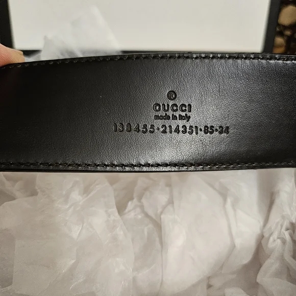 Authentic Gucci canvas and leather belt - Picture 4 of 8